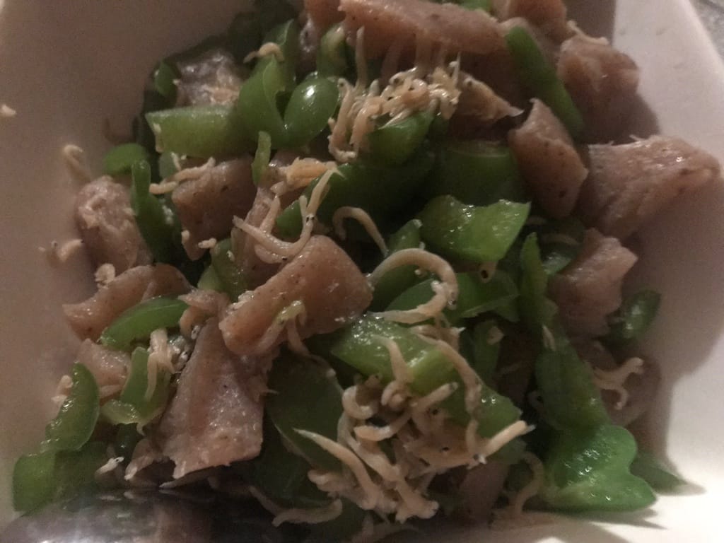 コンニャクとピーマンの炒め煮・ナスとピーマンの味噌炒め