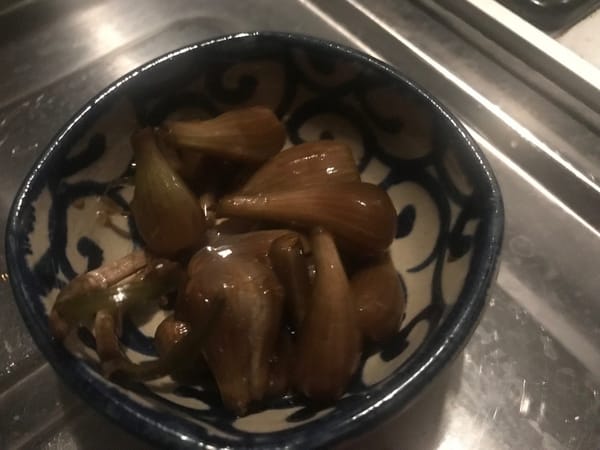 保存食の棚卸し　島らっきょうの醤油漬け